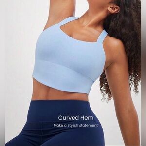 Brand New With Tag Glowmode Light Blue Sports Bra